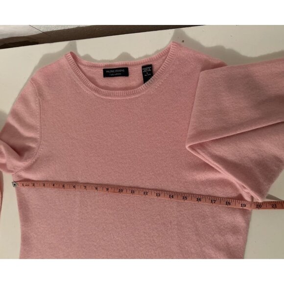 Valerie Stevens Women Pink 2-Ply Cashmere Sweater Size L - Picture 5 of 5